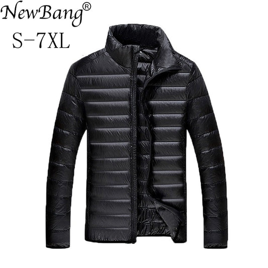 NewBang Plus 5XL 6XL 7XL Duck Down Jacket Men's Feather Ultralight Down Jacket For Men Park Outwear With Carry Bag Overcoat