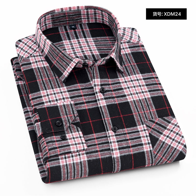 Men Plaid Shirt 2023 New Autumn Winter Flannel Casual Shirt Men Shirts Long Sleeve Chemise Homme Cotton Male Check Shirts