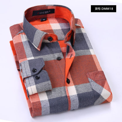 Men Plaid Shirt 2023 New Autumn Winter Flannel Casual Shirt Men Shirts Long Sleeve Chemise Homme Cotton Male Check Shirts