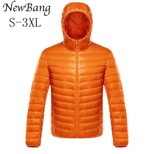 NewBang Down Coat Male Ultra Light Down Jacket Men's Warm Jackets Windbreaker Lightweight Coat Feather Puffer Parka Feather Coat