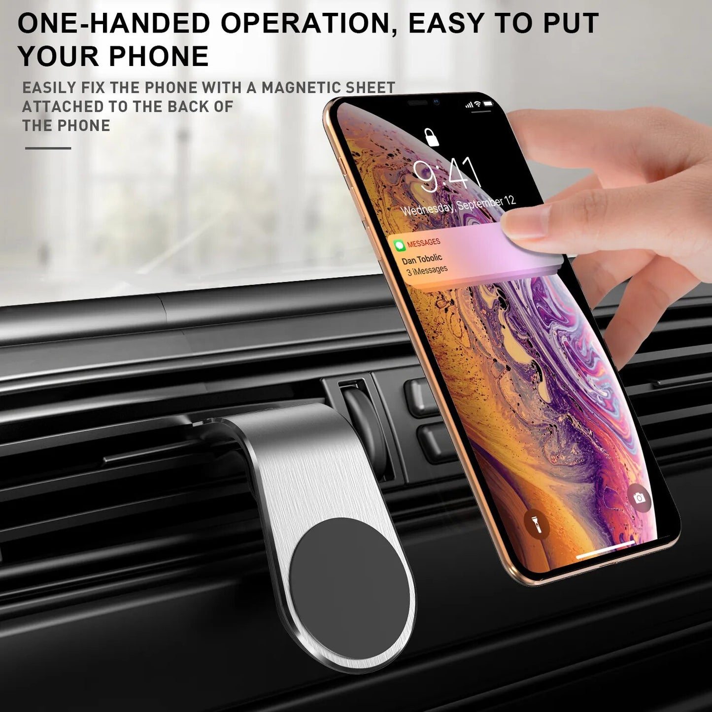 GTWIN Metal Magnetic Car Phone Holder Mini Air Vent Clip Mount Magnet Mobile Stand For iPhone Samsung Xiaomi Smartphones in Car