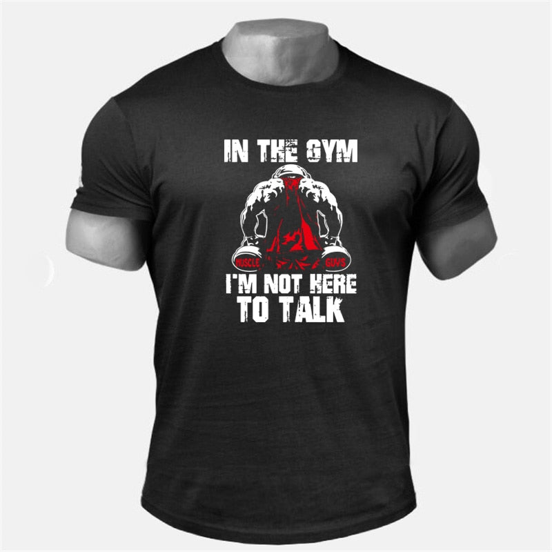 Muscleguys Brand Fitness Tshirt Man Summer cotton Tops Men Short Sleeve T Shirt Fashion Print Bodybuilding tshirt gyms Clothing