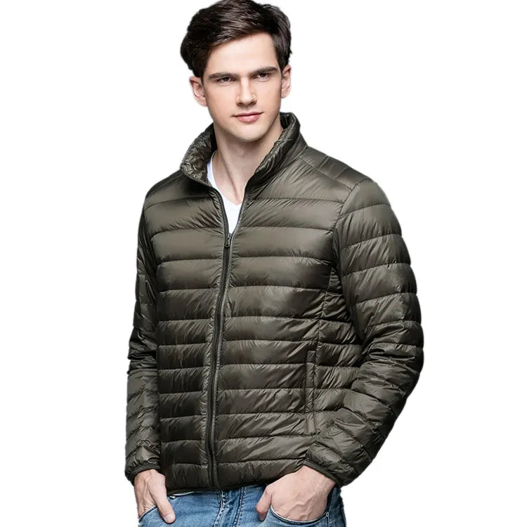 New Autumn Winter Man 90% Duck Down Jacket Ultra Light Thin S-3XL Spring Jackets Men Stand Collar Outerwear Coat