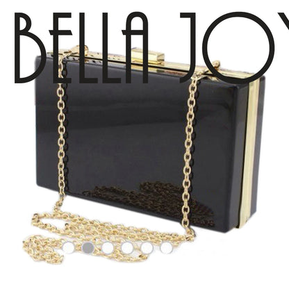 BELLA JOY New Acrylic Transparent Women Clutch Bag Chain  Women Messenger Bag Evening Bag Handbag Chain Shoulder Bag