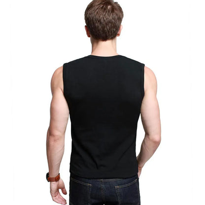 Mens Cotton T-Shirts V-Neck Short Sleeve Summer Fashion Male Muscle Tank Shirts Top Tees European Style Slim Fit