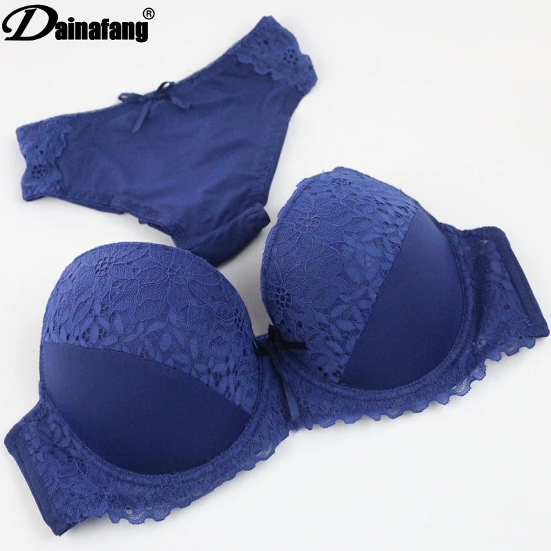 Push Up Sexy Bra Panty Sets Big Yards Of High Grade Lace Lingerie VS Secret Fashion Brand Underwear For Women