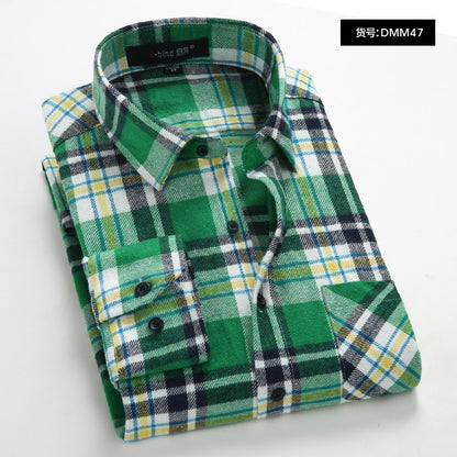 Men Plaid Shirt 2023 New Autumn Winter Flannel Casual Shirt Men Shirts Long Sleeve Chemise Homme Cotton Male Check Shirts