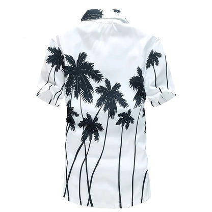 Mens Hawaiian Shirt Male Casual camisa masculine Printed Beach Shirts Short Sleeve brand clothing