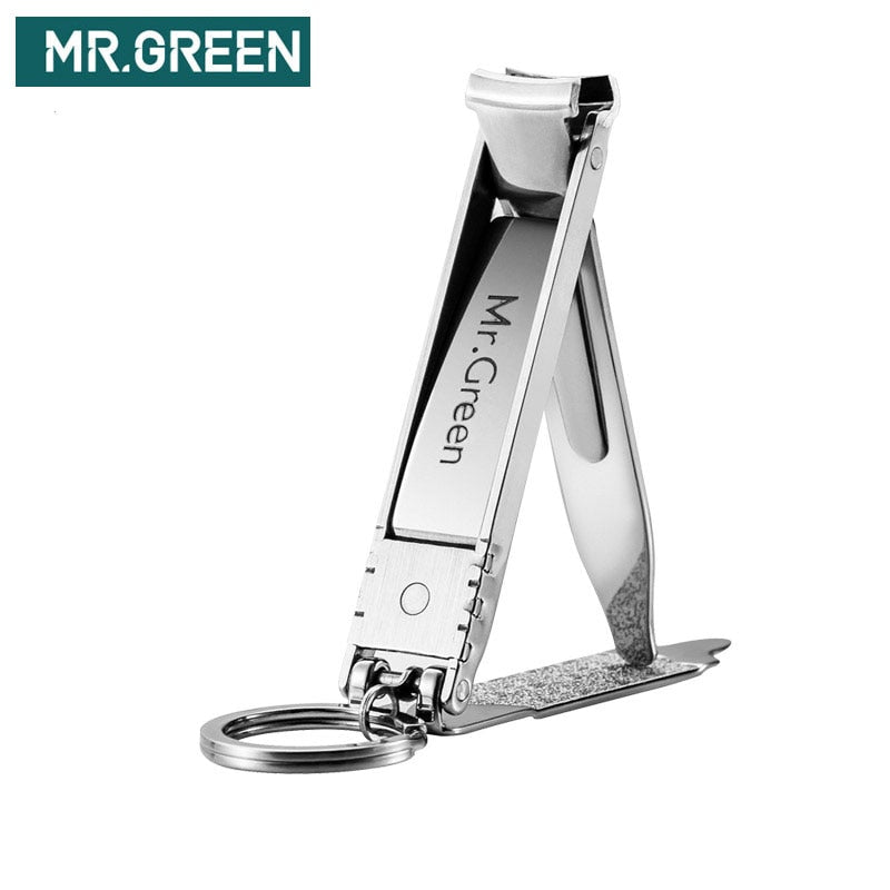 MR.GREEN ultra-thin Foldable Hand Toe Nail Clipper  Cutter Trimmer Stainless Keychain Wholesale High Quality Manicure nail tools