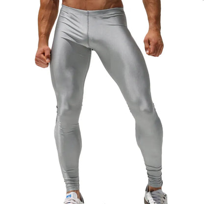 Men High Stretch Tight Pants Long Pants Legging Pant Brand Sexy Designed Low Waist Sweatpants Full Length