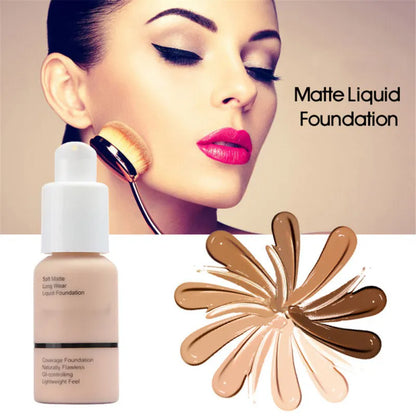 Fashion Women Face Makeup Foundation Cream Soft Matte Long Wear Oil Control Concealer Cream