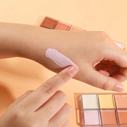12 Color Concealer Palette Nude Contour Cream Acne Spot Dark Circles Cover Face Foundation Brighten Pigment Cosmetic Makeup Tool