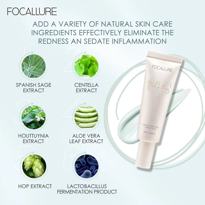 FOCALLURE Long-lasting Oil Control Face Primer Gel High Coverage Invisible Pore-Blurring Smooth Foundation Base Makeup Cosmetics