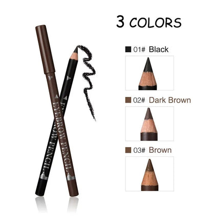 1 Pcs Waterproof Eyebrow Pencil Long-lasting 3 Colors Natural Eye Brow Pencil Brown Black Enhancer Dye Tint Pen Makeup Tools