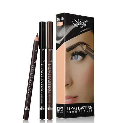 1 Pcs Waterproof Eyebrow Pencil Long-lasting 3 Colors Natural Eye Brow Pencil Brown Black Enhancer Dye Tint Pen Makeup Tools
