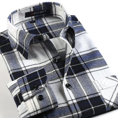 Men Plaid Shirt 2023 New Autumn Winter Flannel Casual Shirt Men Shirts Long Sleeve Chemise Homme Cotton Male Check Shirts