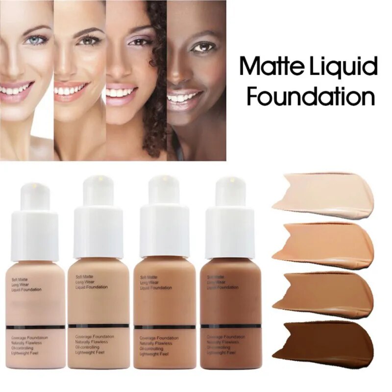 Fashion Women Face Makeup Foundation Cream Soft Matte Long Wear Oil Control Concealer Cream