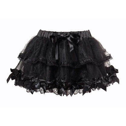 New Summer Sexy Style Lolita Multilayer Lace Mini Skirts Womens Burlesque Clubwear Sexy Tulle Skirt  Saia Feminina Slip Faldas