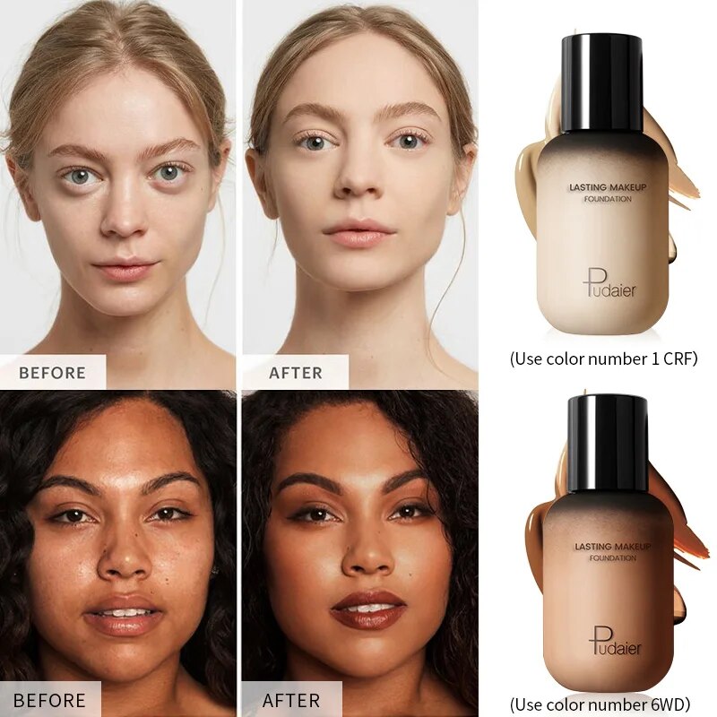 Brand 40ml Face Foundation Makeup Base Cream Mineral Full Coverage Concealer No Cracking No Drying Waterproof Face Corrector