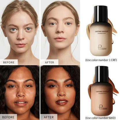 Brand 40ml Face Foundation Makeup Base Cream Mineral Full Coverage Concealer No Cracking No Drying Waterproof Face Corrector