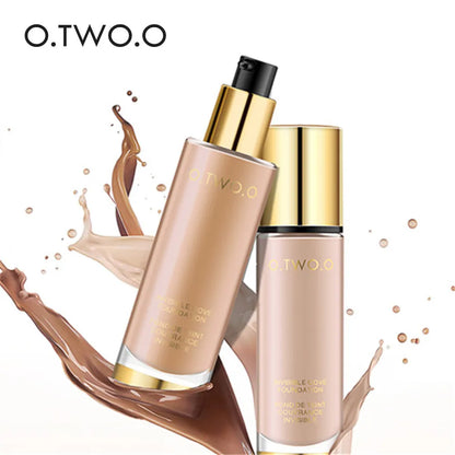 O.TWO.O Liquid Foundation Invisible Full Coverage Make Up Concealer Whitening Moisturizer Waterproof Makeup Foundation 30ml