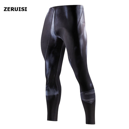 Men Skinny Pants High Quality 3D Pattern Pants Bodybuilding Jogger Fitness Skinny Leggings Trousers Sportswear Yoga Bottoms