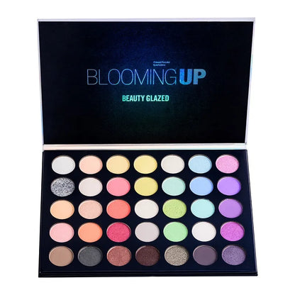 Beauty Glazed Eyeshadow Palette Colorful Shadow Pallet Glitter Highlighter Shimmer Make Up Pigment Matte Eye Pallete