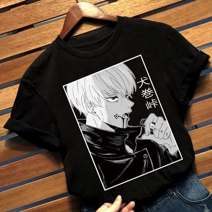 Hot anime Jujutsu Kaisen Women Tshirt Tops Harajuku Summer Graphic Tees Fashion Gojo Satoru Tops Cartoon women T-shirt