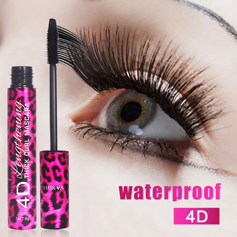 4d Silk Fiber Lash Mascara Long Curling Mascara Makeup Eyelash Black Waterproof Fiber Mascara Eye Lashes Makeup