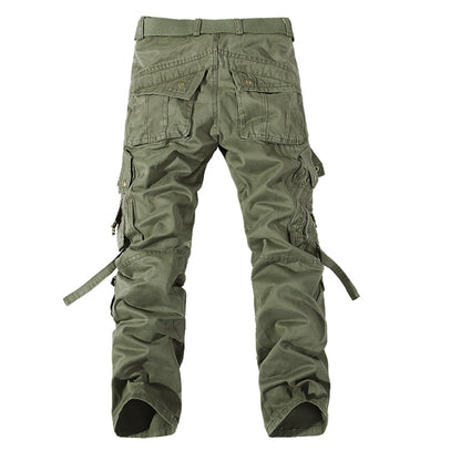 2022 New Men Cargo Pants Army Green Big Pockets Decoration Mens Casual Easy Wash Autumn CottonTrousers Plus Size 42