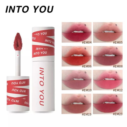 INTO YOU Lip Gloss Women Makeup Matte Velvet Lipstick Waterproof Long Lasting Red Lip Tint Lip Glaze Beauty Cosmetics