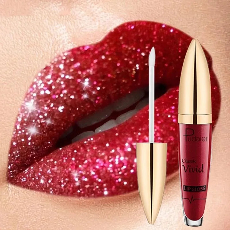 Matte Glitter Liquid Lipsticks Diamond Shiny Lip Gloss Waterproof Long Lasting Pearl Lipgloss Women Lip Tint Makeup Maquillaje