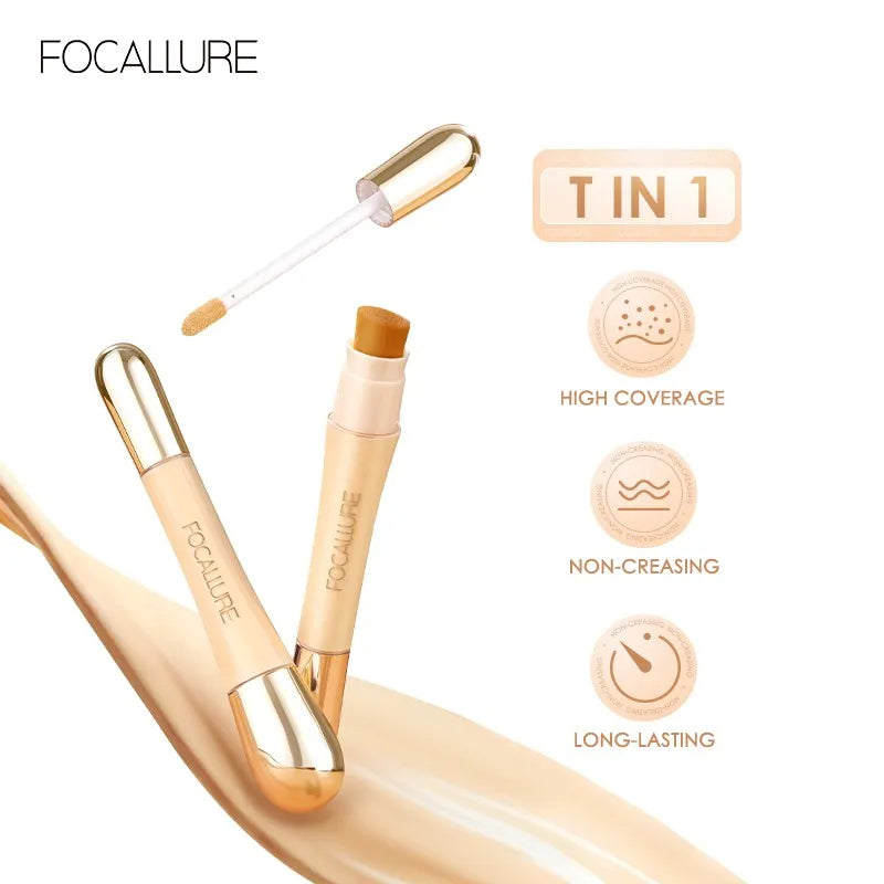 FOCALLURE Matte Flawless Liquid Concealer Foundation Cream Professional Concealing Eye Dark Circle Long-lasting Face Cosmetic