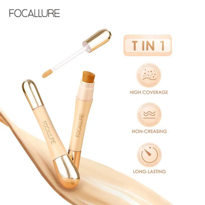 FOCALLURE Matte Flawless Liquid Concealer Foundation Cream Professional Concealing Eye Dark Circle Long-lasting Face Cosmetic