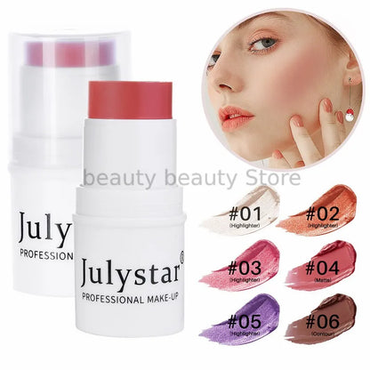 Blush Stick HighLight Matte Repairing Pearl Cream Blush Stick Monochrome Long-lasting Waterproof Blush Korean Makeup