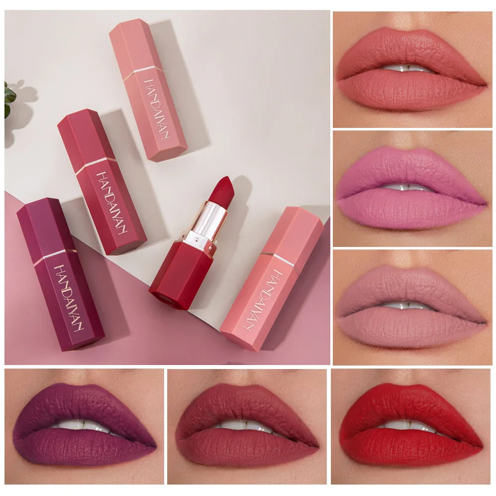 MISS ROSE Lipstick Waterproof Long Lasting Nude Matte Makeup Sexy Red Lips Cosmetics Batom