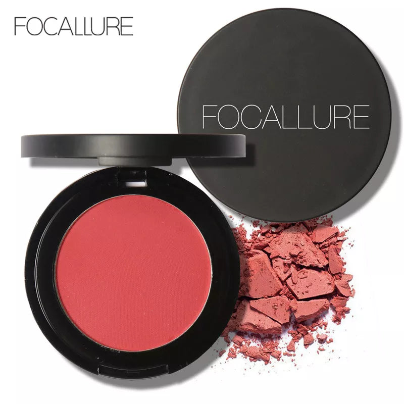 FOCALLURE 16 Colors Matte Blush Waterproof Longlasting Minerals Peach Blusher Soft Smooth Face Powder Palette Makeup Cosmetics