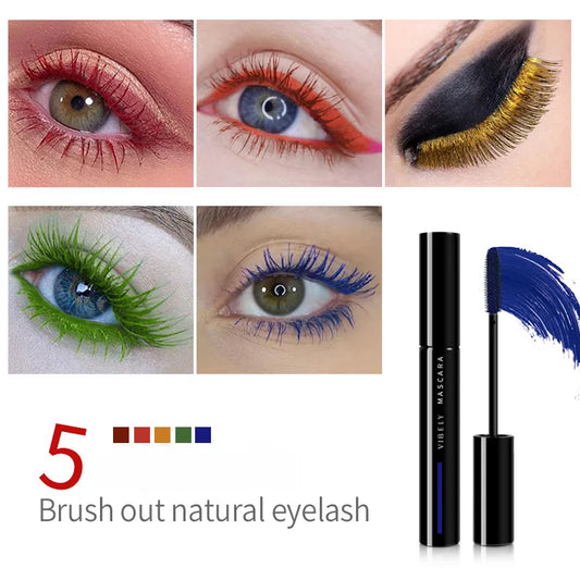 Colorful Mascara Curling Thicking Eyelashes Extension Waterproof Volumizing Black Blue Mascara Long Lasting Non-Smudge Cosmetic