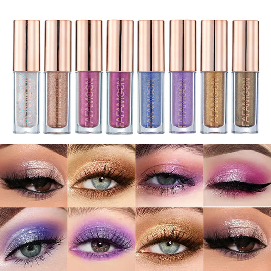 Matte Liquid Eyeshadow Female Makeups Pearlescent Fine Flash Diamond Liquid Eye Shadow Makeup Korean Cosmetic