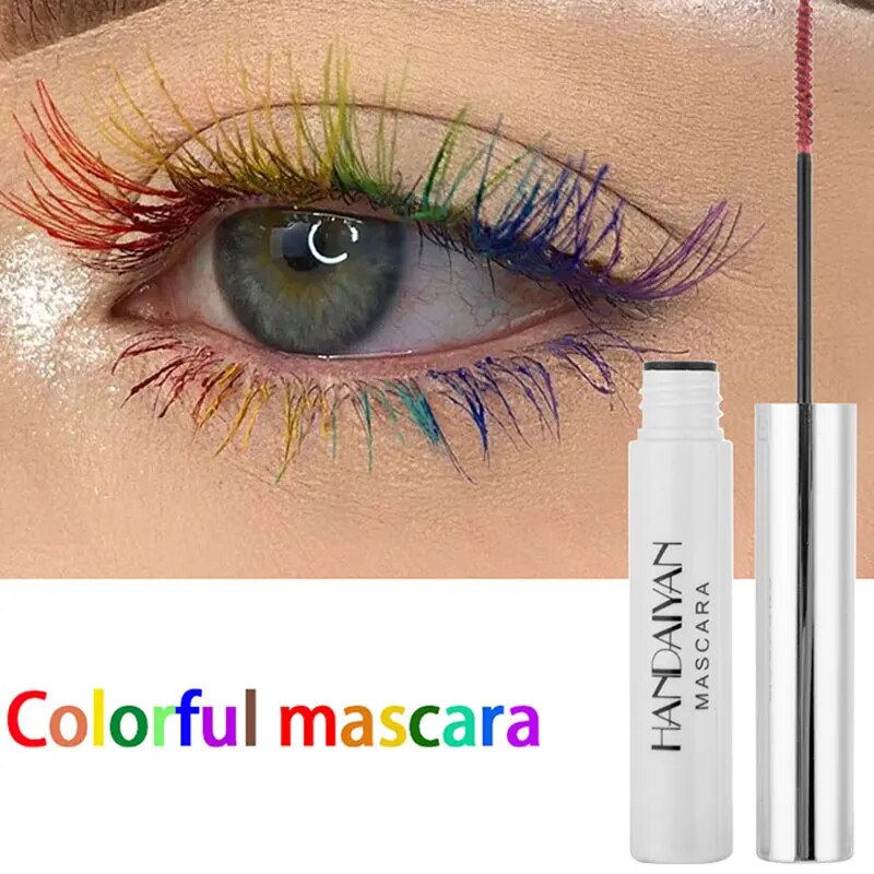 5 Color Dual Head Mascara Waterproof Fast Dry Eyelashes Curls Extension Make-Up Eyelashes Blue Purple Black White Ink Mascara