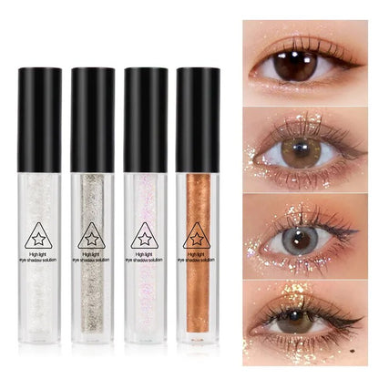 Glitter Eyeliner Diamond Shimmer and Shiny Waterproof Liquid Eyeshadow Makeup Metallic Eyeliner Pen Eye Beauty Party Makeup