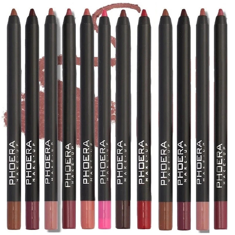 Matte Lipliner Pencil Sexy Nude Pink Red Contour Tint Lipstick Waterproof Lasting Non-stick Cup Moisturising Lip Makeup Cosmetic