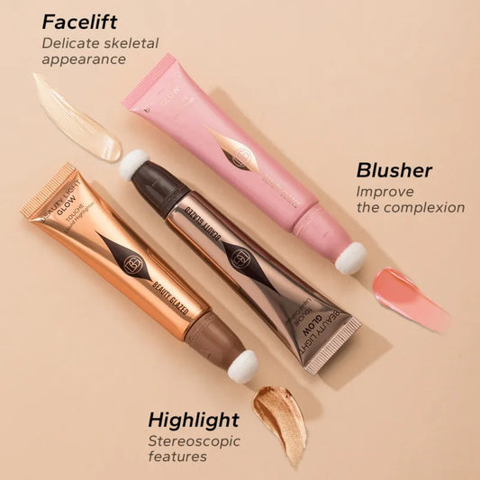 Bronzer Contour Liquid Blush Highlighter Stick Face Blusher Cheek Eye Tint Blush Brighten Cosmetic Beauty Wand Natural Cream