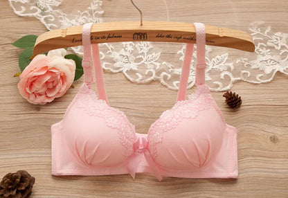 New Thin Wireless Bra Girl Bra Gather Adjustable Lace Bow Student Comfortable Girl Bra Teenage Girls Clothing 14 16 18 Years