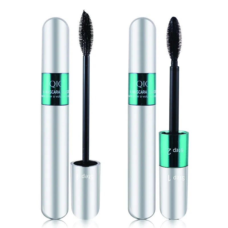 QIC 4D Silk Fiber Lash Mascara 2 in 1 Thrive Mascara Makeup Waterproof Lengthening Thickening Mascara VIBELY 4D Mascara