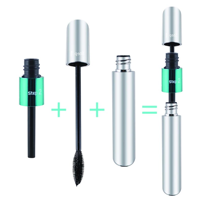 QIC 4D Silk Fiber Lash Mascara 2 in 1 Thrive Mascara Makeup Waterproof Lengthening Thickening Mascara VIBELY 4D Mascara