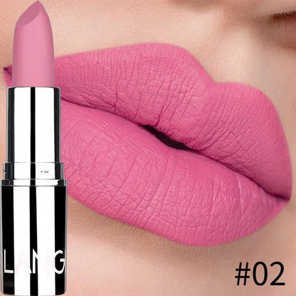 8 Colors Matte Lipstick Waterproof Long Lasting Velvet Sexy Non Sticky Cup Moisturizing Red Lipstick Women Lips Makeup Cosmetic