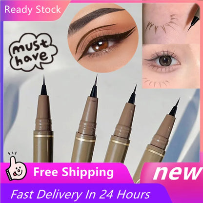 New 4 Colors Waterproof Liquid Eyebrow Easy To Color Sweat-proof Eyebrow Pen 0.005MM Ultra Thin Head Eye Makeup Cosmetic 2023