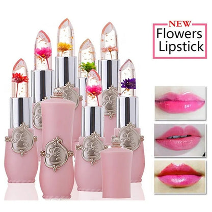 Moisturizer Lip Gloss Transparent Jelly Flower Lipstick Temperature Color Change Waterproof Makeup Lip Balm Cosmetic Makeup Tool