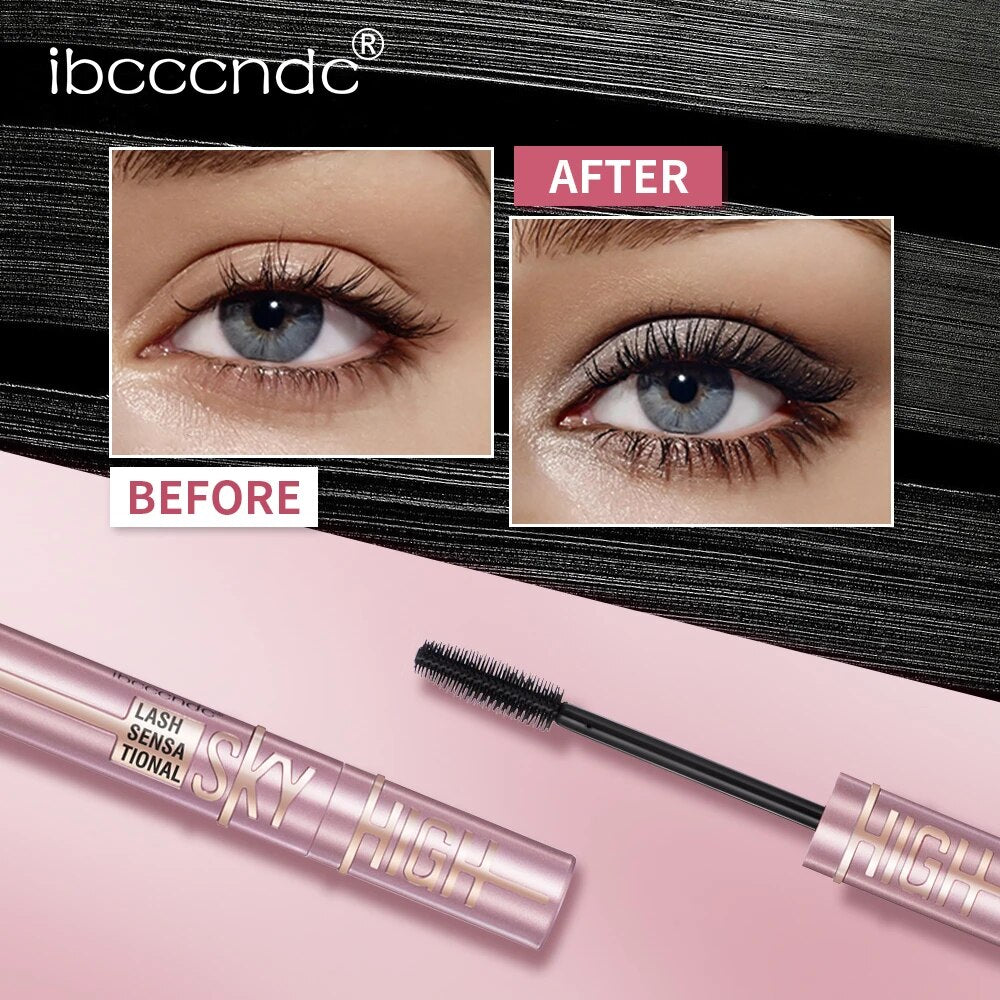 Waterproof Black Mascara Sweat-prooflong Long Lasting Lengthening Eyelash Enchancer Natural Curlying Mascara Eyelash Cosmetics